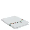 Juleduk med broderte motiver 240x140 cm hvit