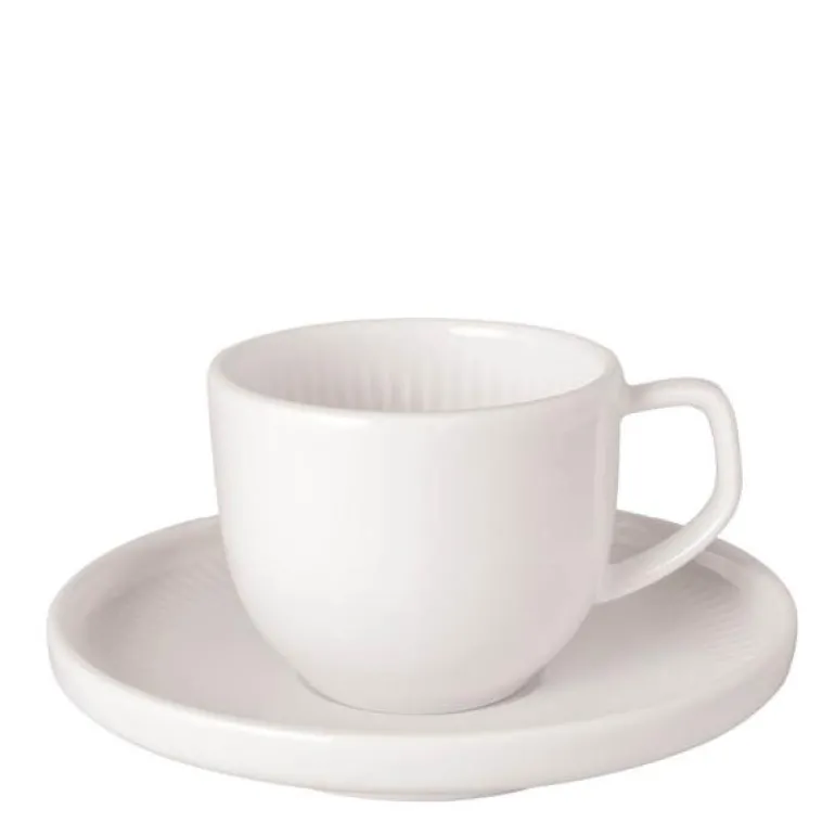 Afina espressokopp med skål 5 cl hvit
