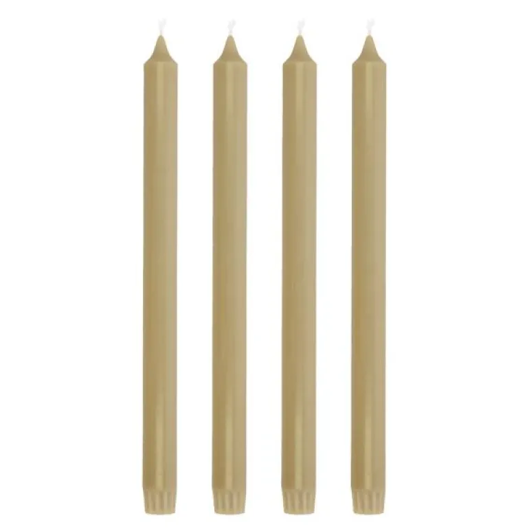 Aia kronelys 30 cm 4 stk sand