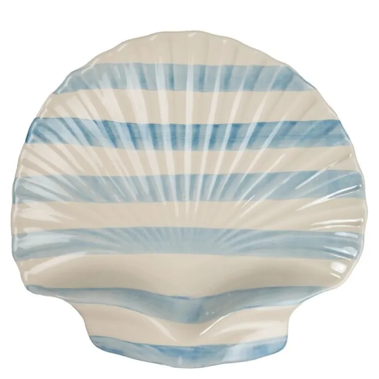 Armona serveringsfat 32,5 cm stripe lys blå/hvit