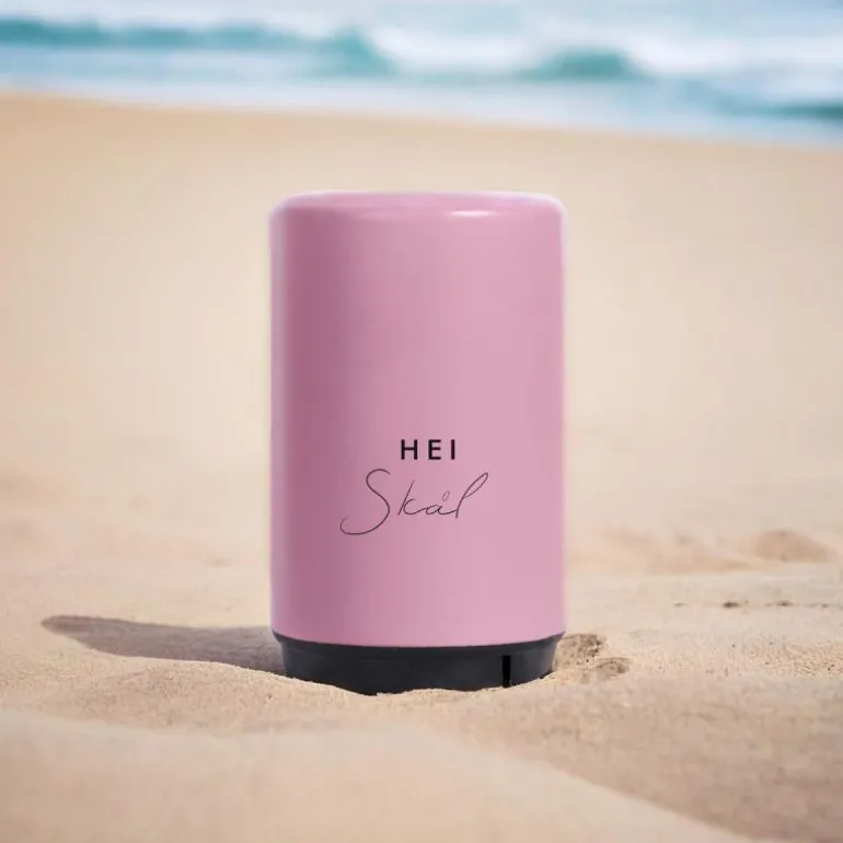 Automatisk flaskeåpner hei skål rosa