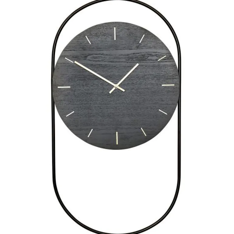 A-wall klokke svart