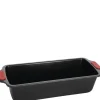 Bake It brødform 28 x 11 cm svart/rød