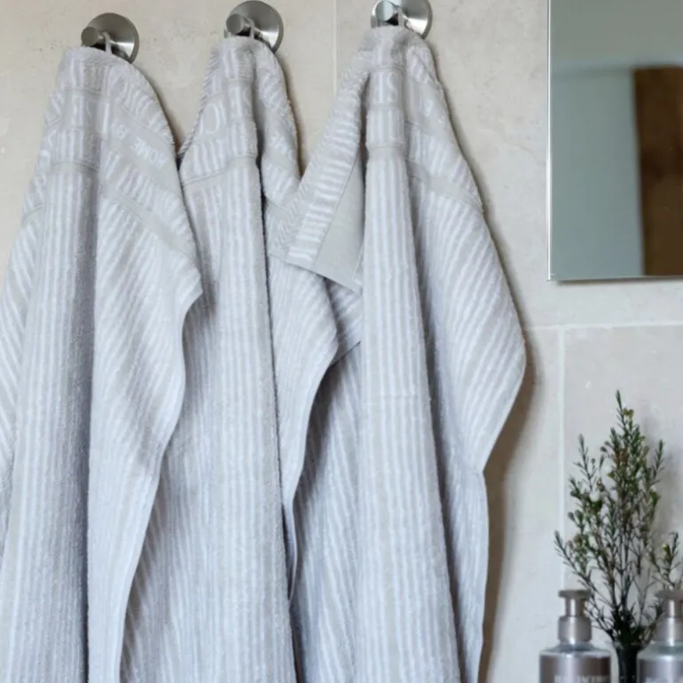 Bath Collection gjestehåndkle 40x60 cm sett med 2 stk sand beige stripes
