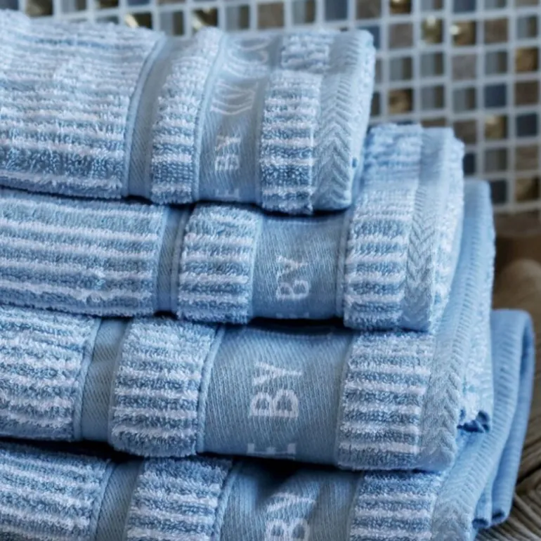 Bath Collection håndkle 70x140 cm powder blue stripes