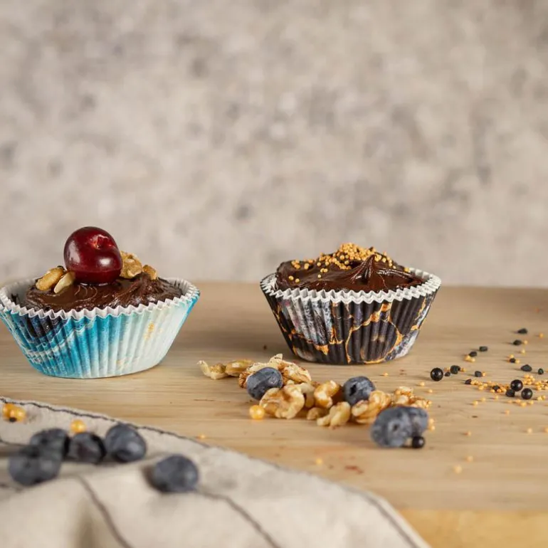 bAYk muffinsform 7 cm 50 stk blå/hvit