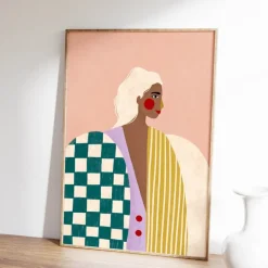Bea Muller poster 50x70 cm funky blouse