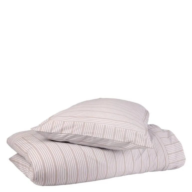 Bedding Collection dynetrekk 140x220+63x60 cm sand beige stripes