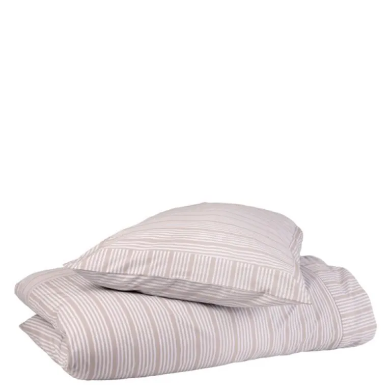 Bedding Collection dynetrekk 150x210+50x60 cm sand beige stripes