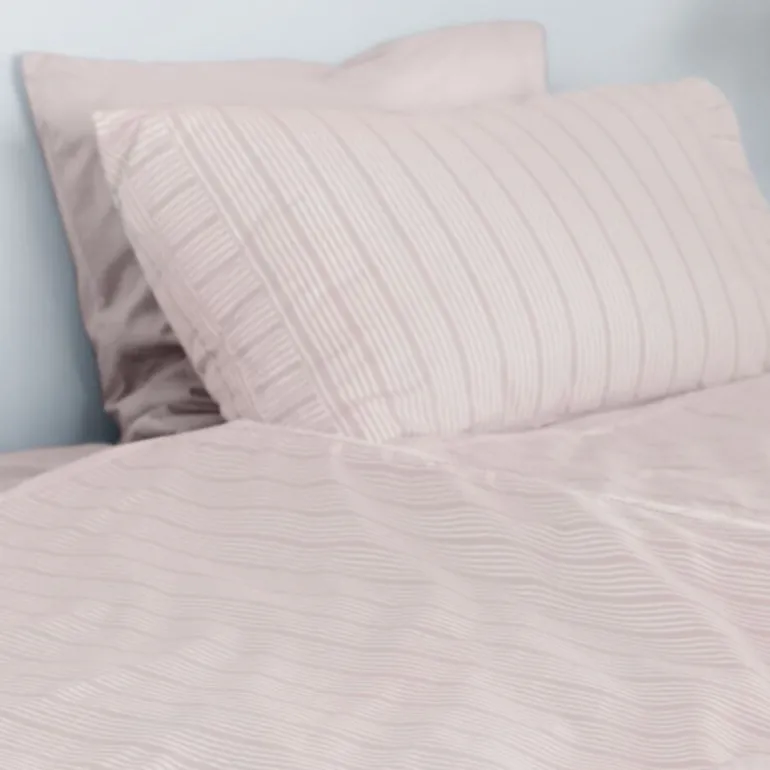 Bedding Collection dynetrekk 140x200+50x70 cm powder rose stripes