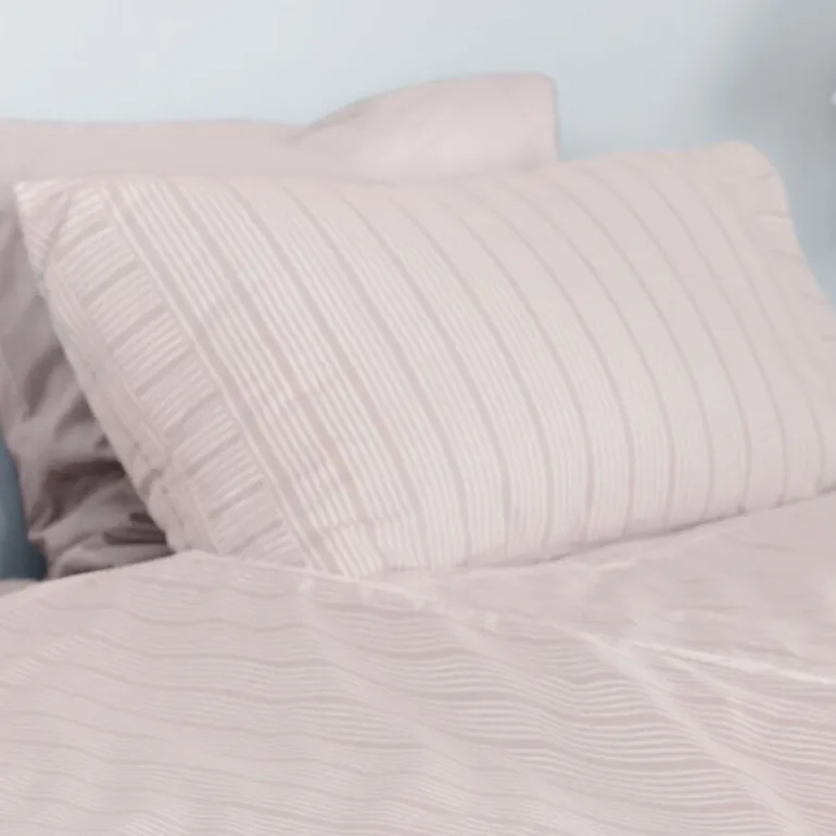 Bedding Collection putetrekk 50x60 cm 2 stk powder rose stripes