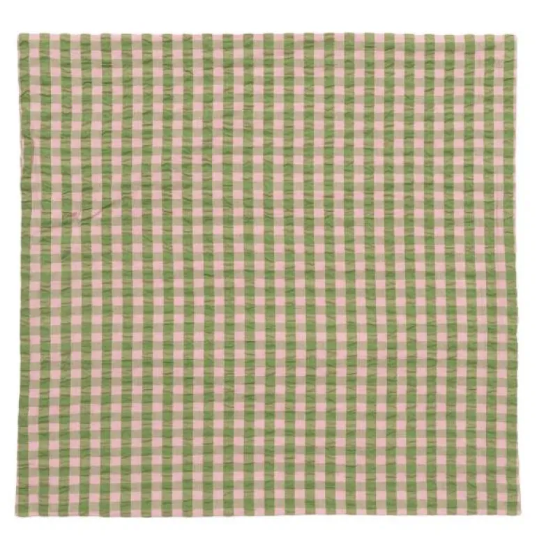 Bæk&Bølge putetrekk 63x60 cm grønn/soft pink