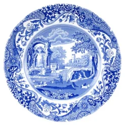 Blue Italian asjett 20 cm blå/hvit