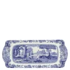 Blue Italian smørbrødfat 38,5x16,5 cm blå/hvit