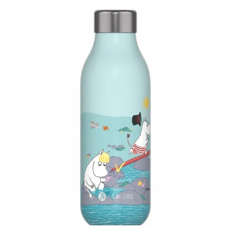 Bottle Up mummi termoflaske 0,5L playing on the beach lyseblå
