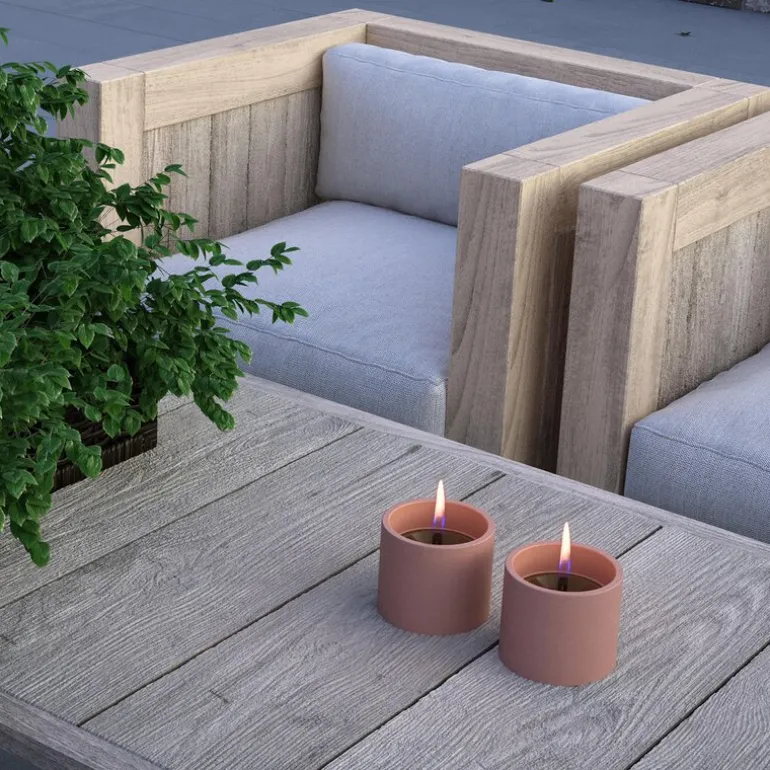 Breeze bordlykt 8 cm 2 stk oransje
