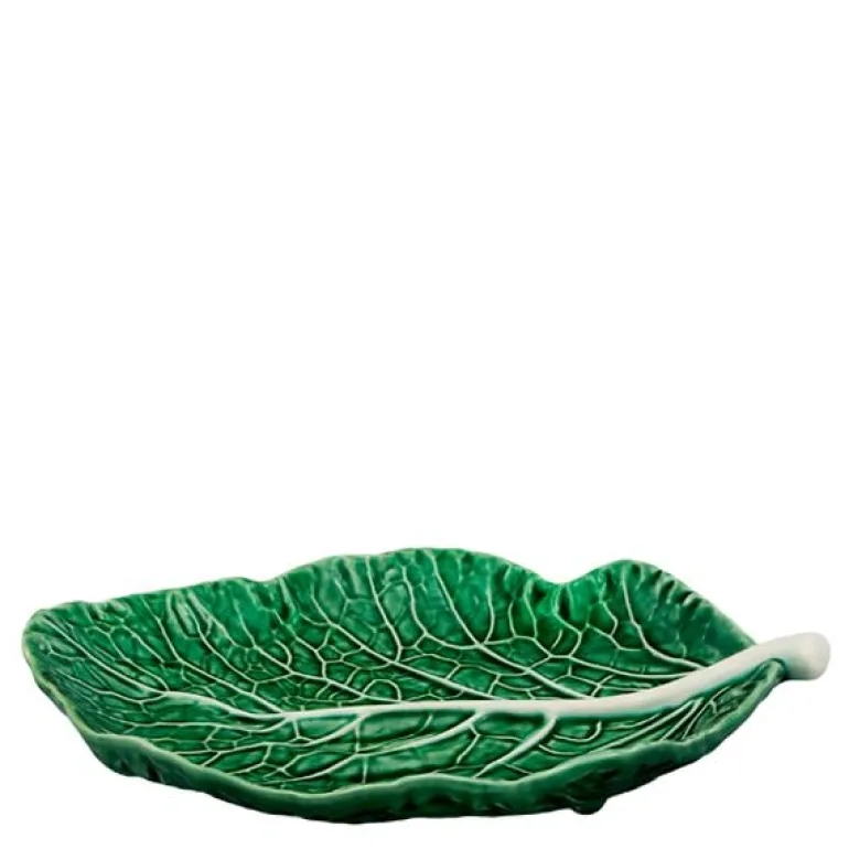 Cabbage serveringsfat kålblad 25 cm grønn