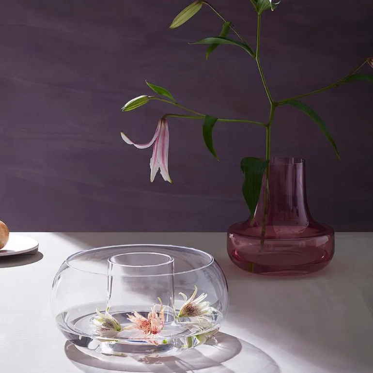 Cado vase H24 cm plomme