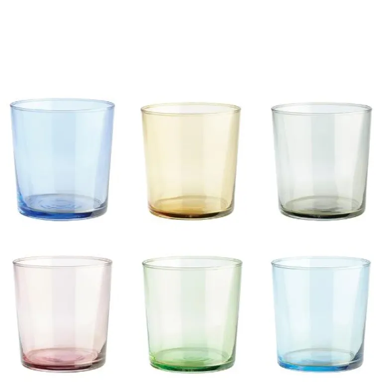 Café vannglass 34,5 cl 6 stk multi