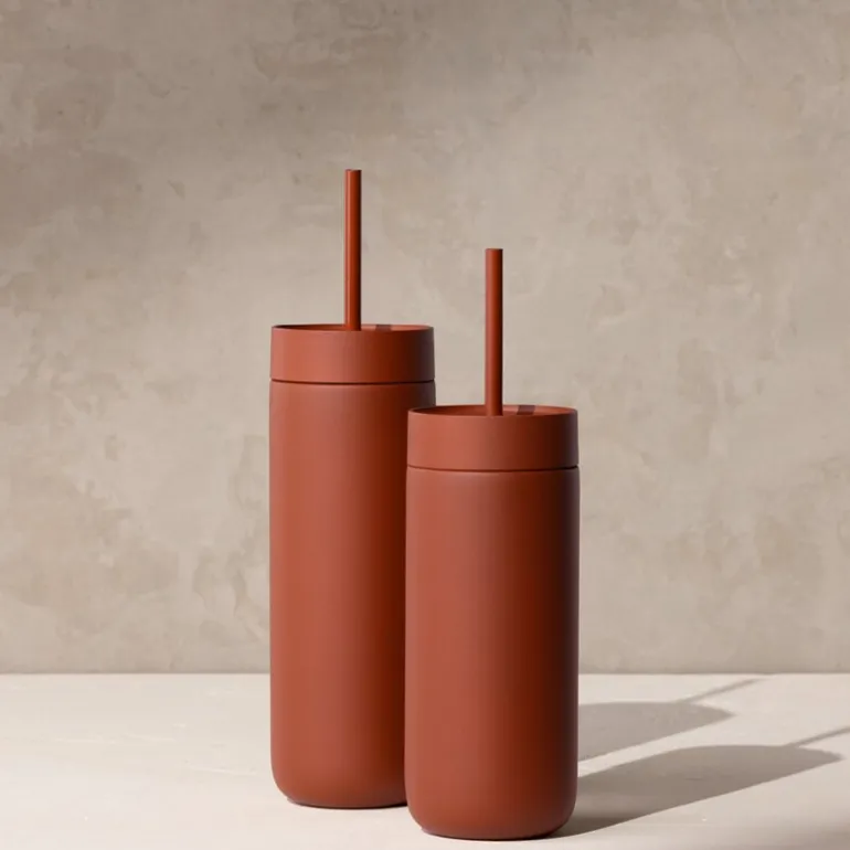 Carter Cold Desert Capsule tumbler med sugerør 475 ml sienna