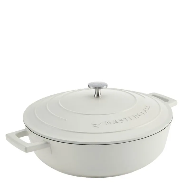 Cast Aluminium lav gryte 4L 29 cm krem