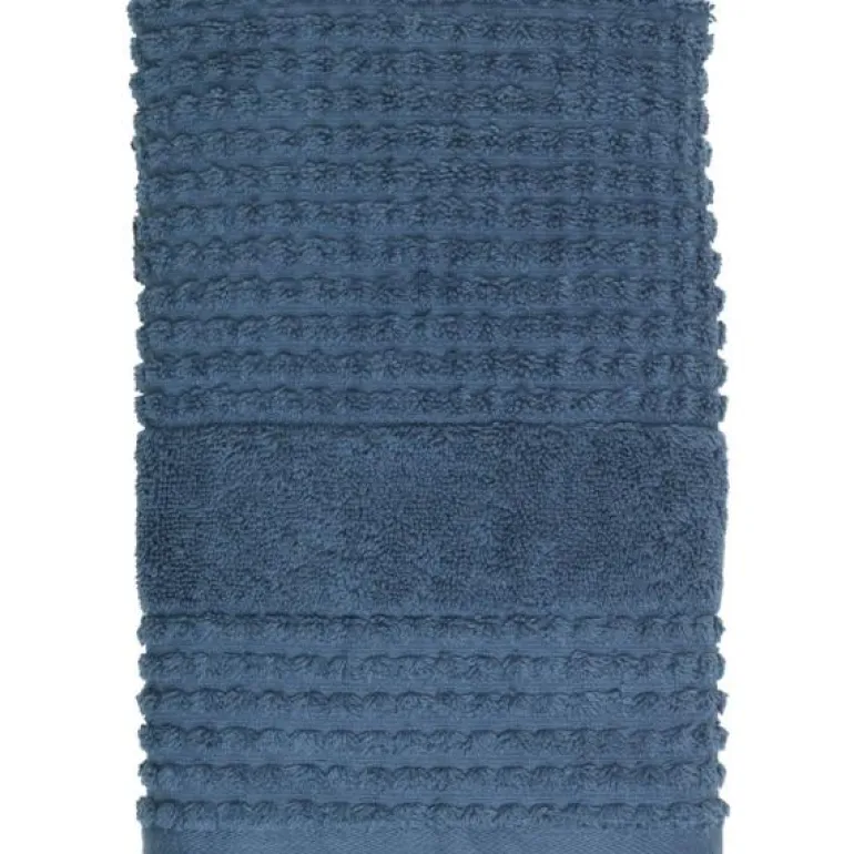 Check håndkle 50x100 cm mørk blå