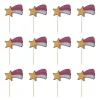 Chic kids kakepynt 12 stk stjerne multi