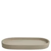 Clean brett ovalt betongbrett 25x11 cm grå