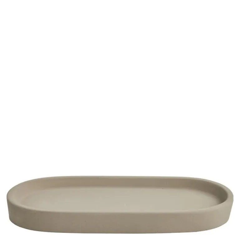 Clean brett ovalt betongbrett 25x11 cm grå