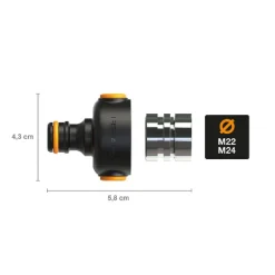 Comfort kranadapter innendørskran 13,6 cm svart