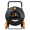 Comfort slangetrommel med slange 13mm 20m svart/oransje