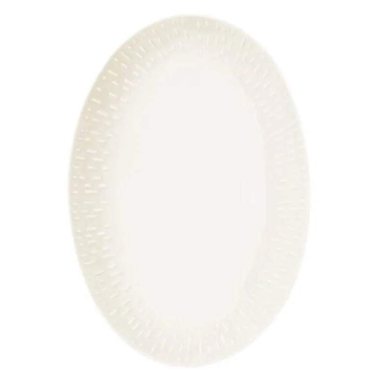 Confetti ovalt fat 36x25,5 cm vanilla