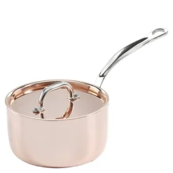 Copper Induction kasserolle med lokk 2L