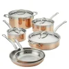 Copperbond grytesett 10 deler kobber