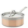 Copperbond kasserolle med lokk 2,8L kobber