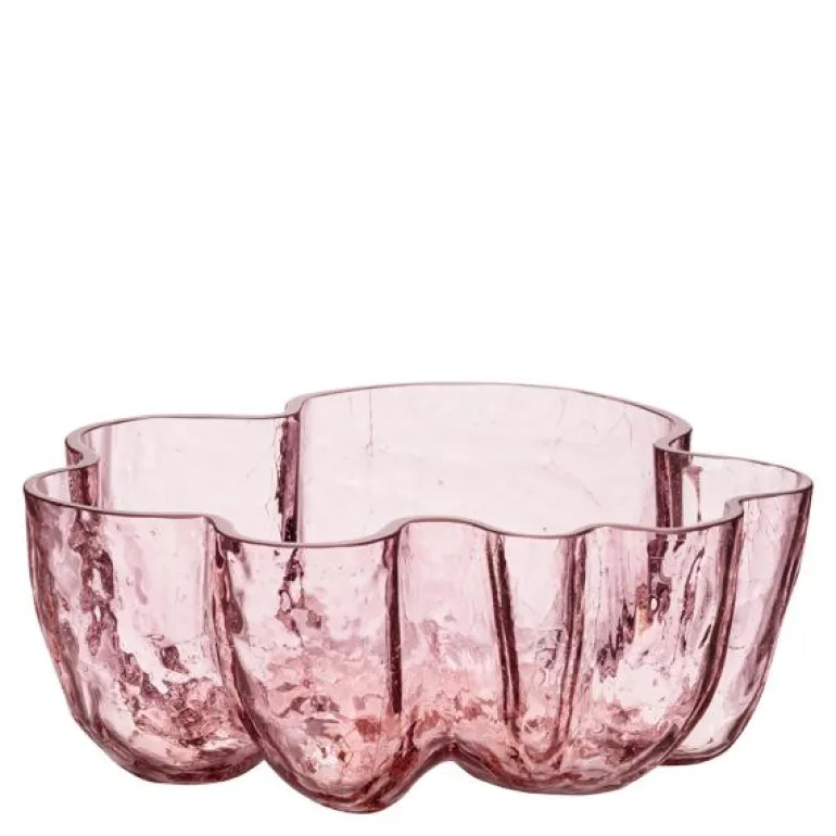 Crackle skål 10,5 cm rosa