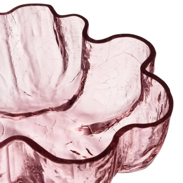 Crackle skål 10,5 cm rosa