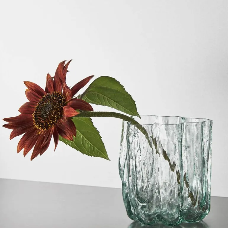 Crackle vase 12 cm sirkulær
