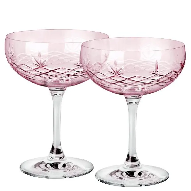 Crispy Gatsby champagneskål 30 cl 2 stk topaz