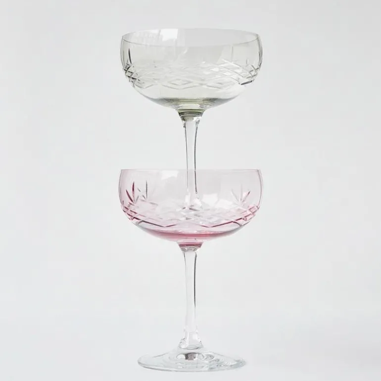 Crispy Gatsby champagneskål 30 cl 2 stk topaz