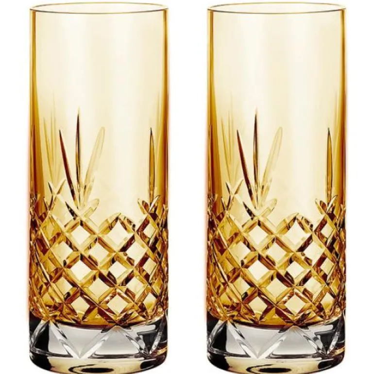 Crispy Highball glass 37 cl 2 stk citrine