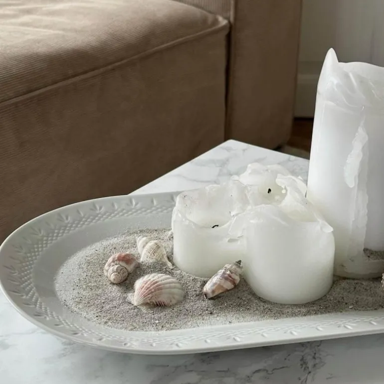 Crispy Porcelain oval serveringsfat 23x38 cm hvit