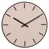 Dark oak powder veggklokke 28 cm rosa linoleum m/svart viser