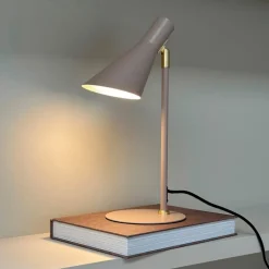 DL12 mini bordlampe 39,5 cm beige/messing