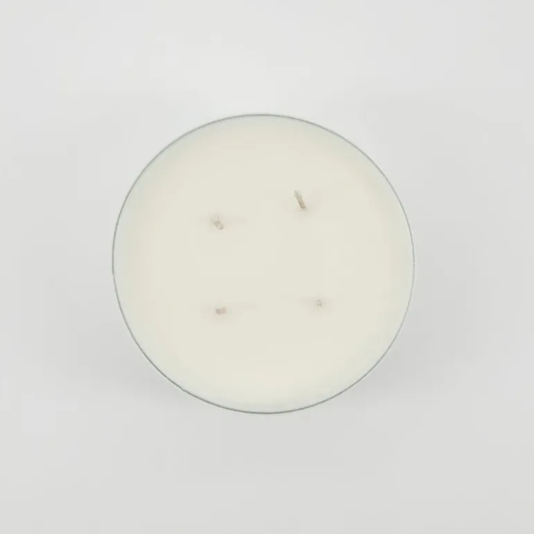Duftlys fresh linen 7,5x10 cm hvit