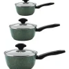 Eco Pan grytesett 3 stk 16, 18 og 20 cm grønn