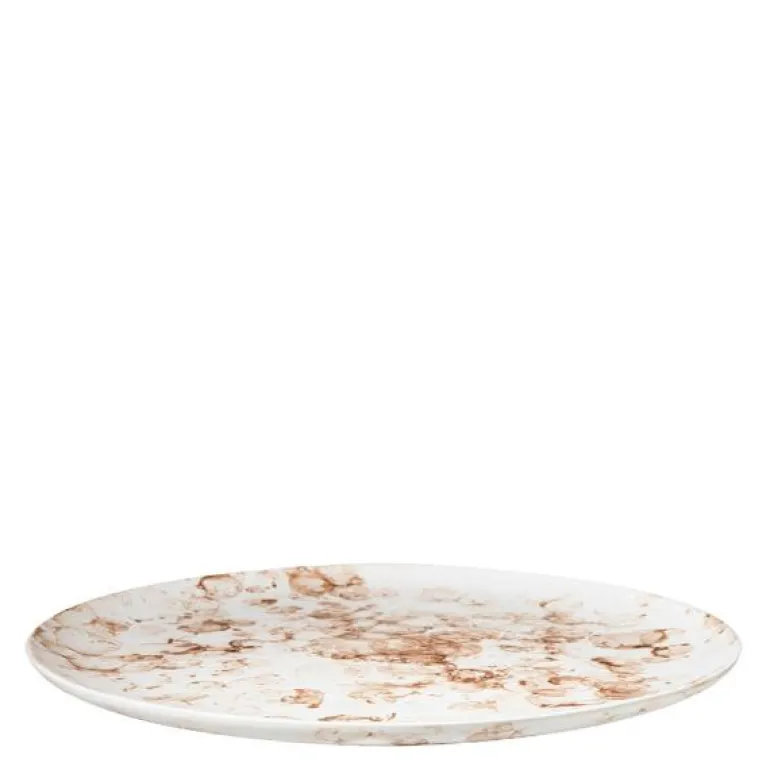 Effect tallerken 26,5 cm brun/hvit