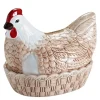 Eggoppbevaring høne 23,4 cm natur