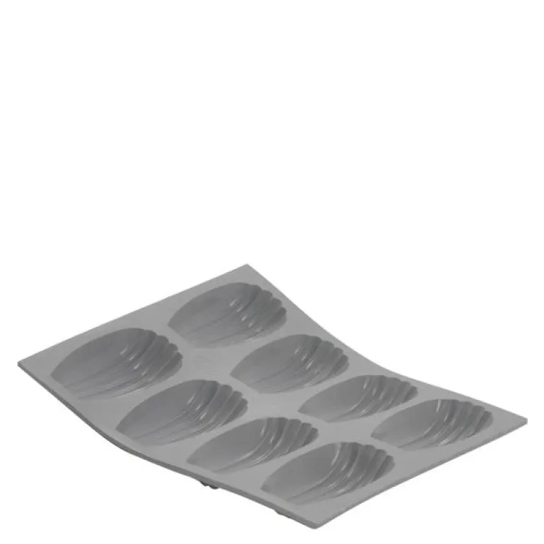 Elastomoule bakeorm for 8 stk madeleine grå