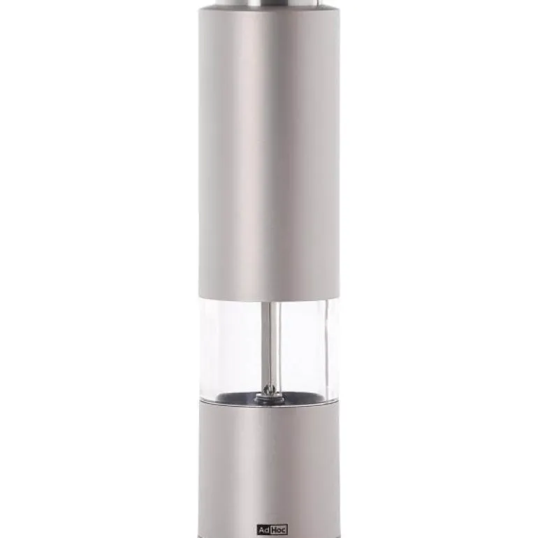eMill.3 krydderkvern batteridrevet m/LEDlys lys grå